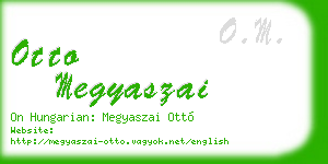 otto megyaszai business card